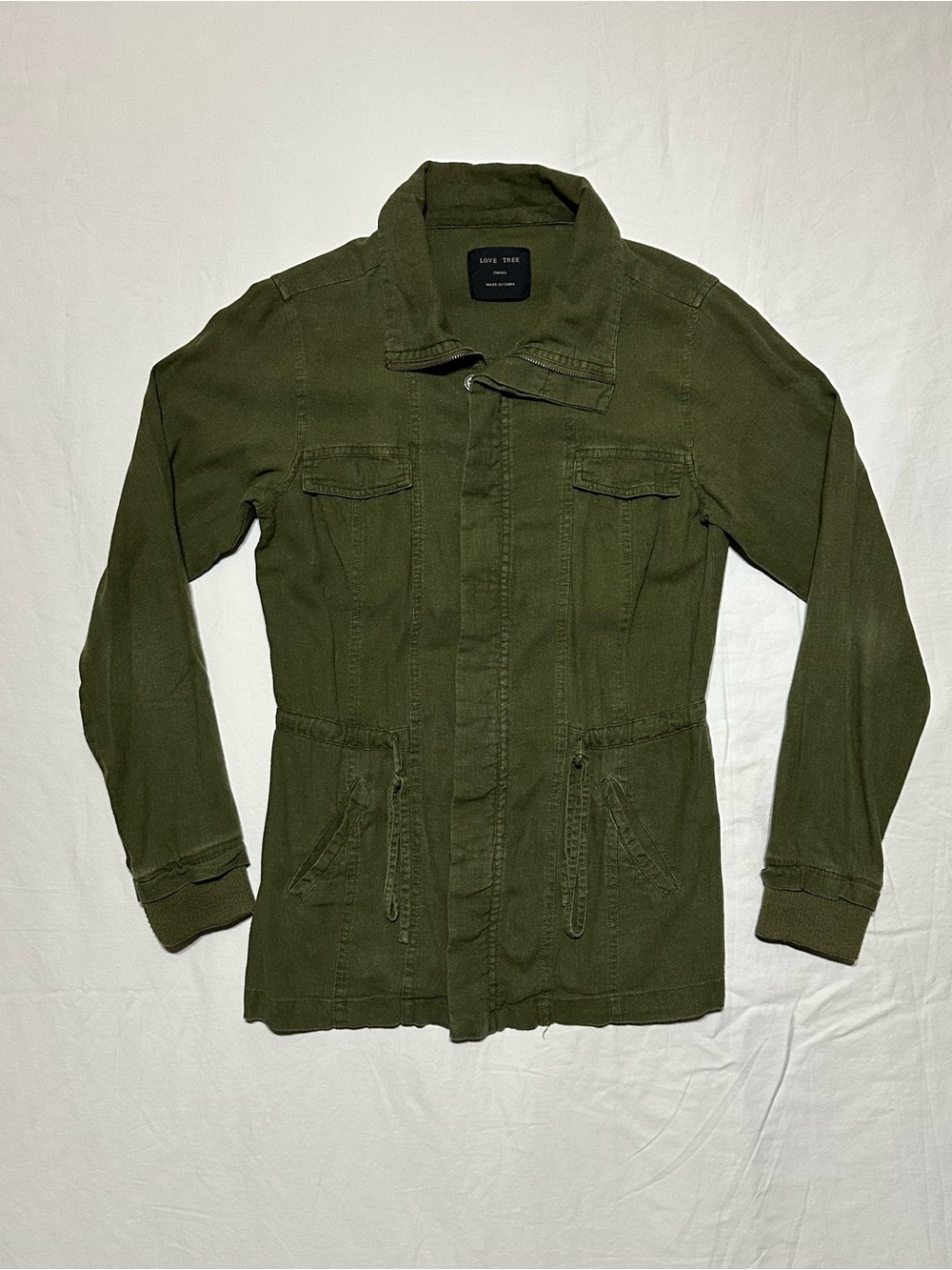 Olive Green Utility Jacket - Love Tree